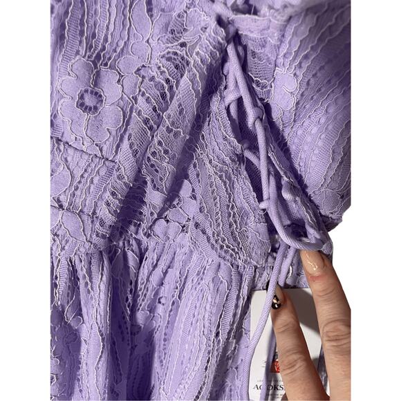 NWT Amazon Open Back Corset Lace Women's Cross Halter Lilac Dress - Picture 9 of 9